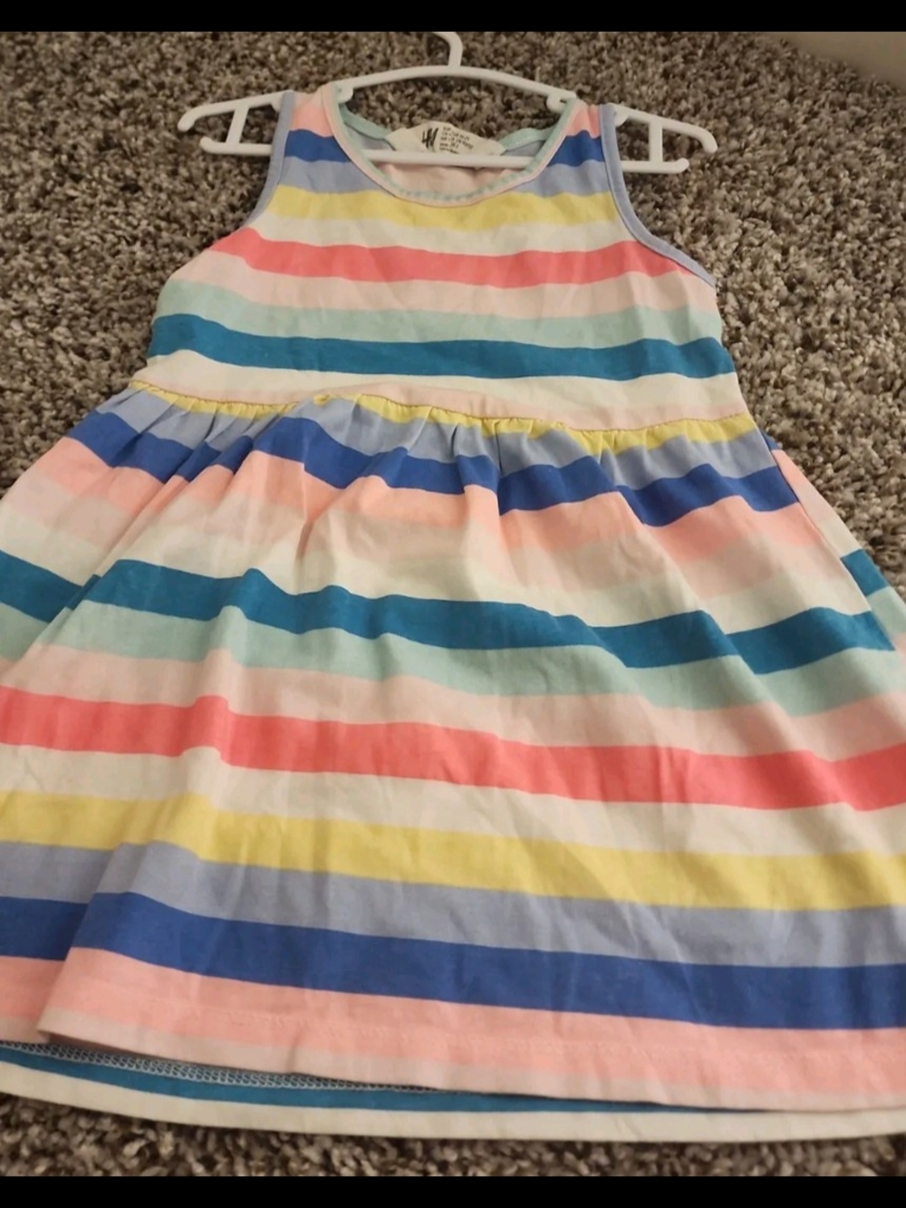 H&M Girls' Multicolor Striped Sleeveless Dress Size 18/24 Months
